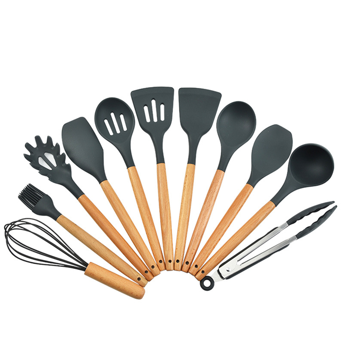 12-Pcs-Tableware-Set-Silicone-Wooden-Handle-Flatware-Spoon-Tongs-Whisk-Brush-with-Storage-Box-Outdoo-1812163-7