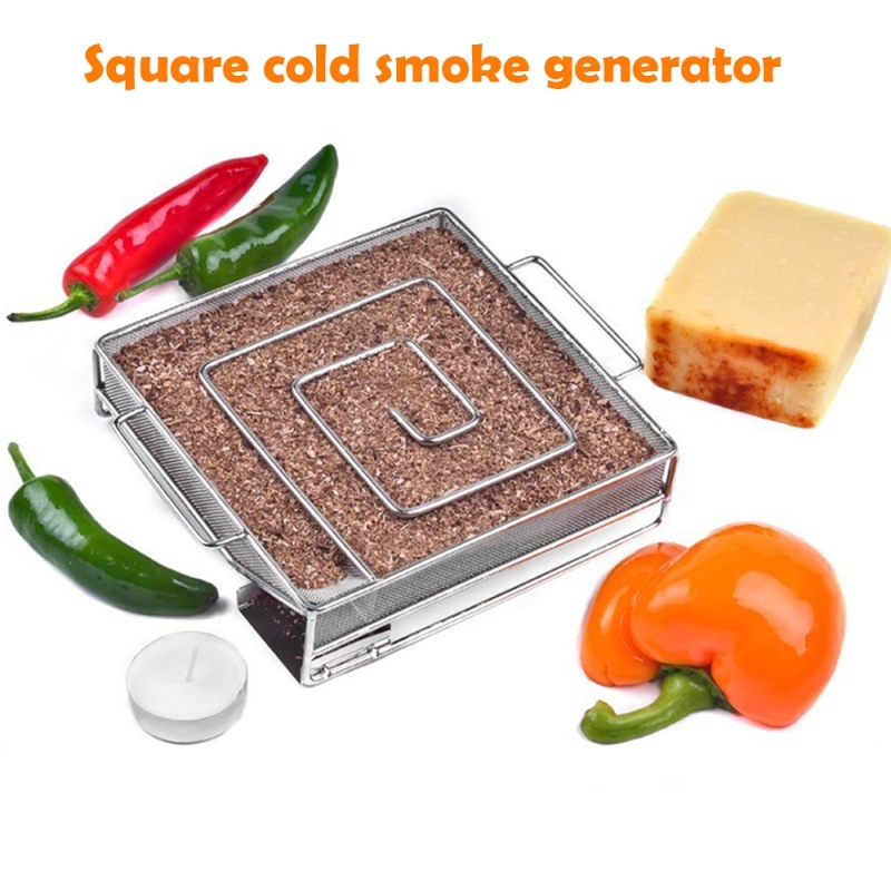 15x15x4cm-Stainless-Steel-BBQ-Grill-Camping-Picnic-Square-Cold-Smoke-Generator-Cooking-Stove-1657028-4