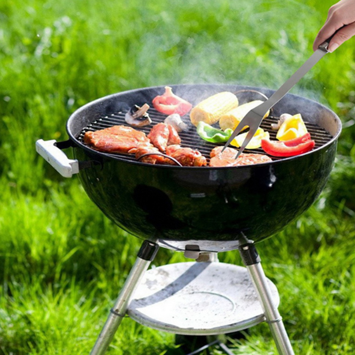 18-Pcs-Tableware-Stainless-Steel-BBQ-Tools-Long-Fork-BBQ-Clip-Brush-Steel-Stick-Shovel-Barbecue-Cook-1813652-9