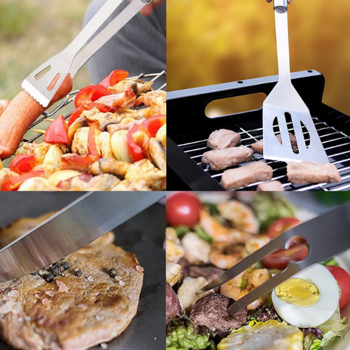 18-Pcs-Tableware-Stainless-Steel-BBQ-Tools-Long-Fork-BBQ-Clip-Brush-Steel-Stick-Shovel-Barbecue-Cook-1813652-10