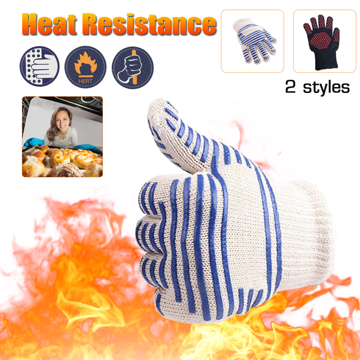1PC-Extreme-Heat-Resistant-Kitchen-Oven-Mitts-Multi-Purpose-Barbecue-BBQ-Gloves-Anti-Cutting-Cooking-1651519-3