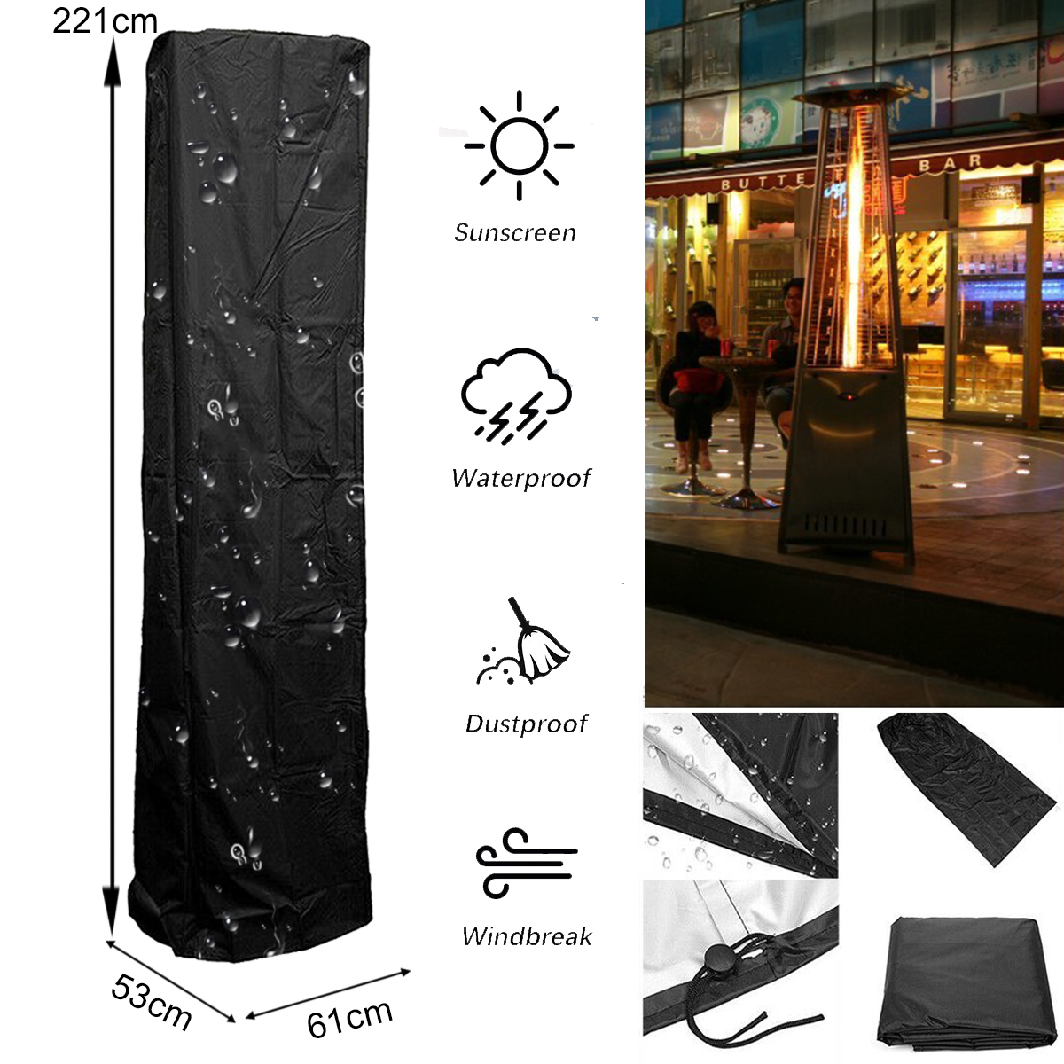 221cm-Patio-Heater-Cover-Waterproof-Dustproof-Stand-Up-Heater-Protector-Outdoor-Garden-1707392-1