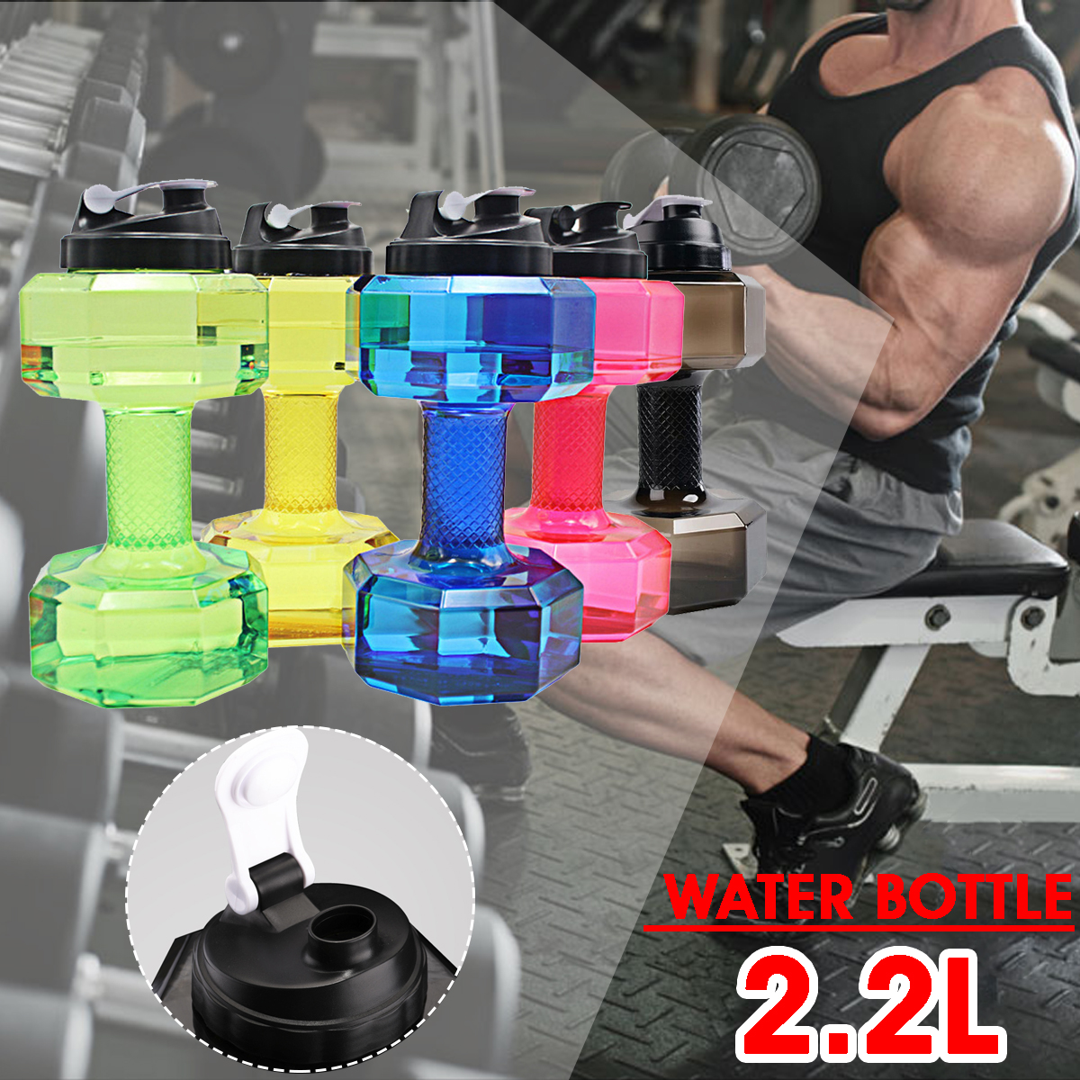 22L-Unisex-Sports-Water-Bottles-Leakproof-Unbreakable-Plastic-Bottle-Shaker-Yoga-Fitness-Dumbbell-Ke-1626952-2