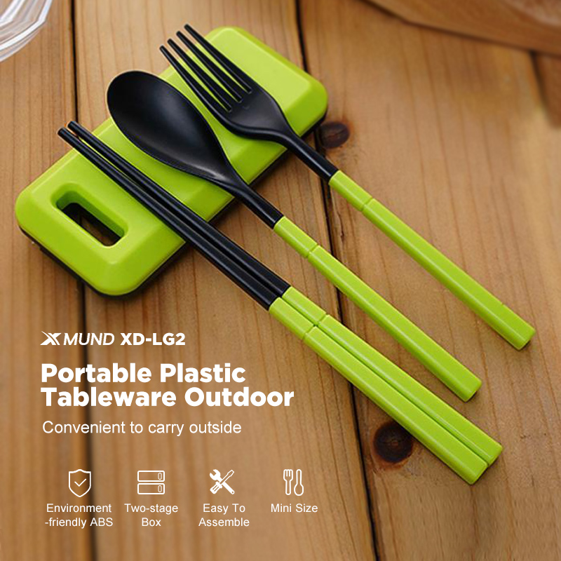 3-Pcs-ABS-Fork-Spoon-Chopstick-Folding-Tableware-Camping-Picnic-Travel-Portable-Chinese-Dinnerware-S-1527762-1