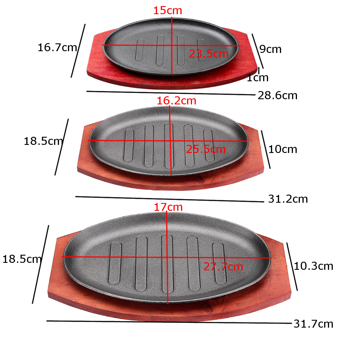 3-Sizes-Cast-Iron-Steak-Fajita-Sizzling-Platter-Plate-BBQ-Grill-Pan-Cooking-Wooden-Holder-1341635-2