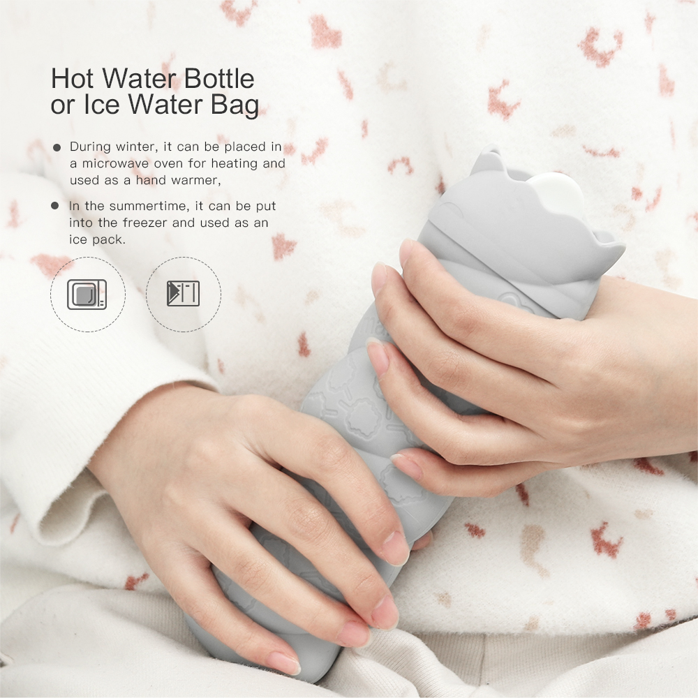 330ML-Silicone-Hot-Water-Bottle-Heating-Bag-Mini-Hand-Warmer-With-Knit-Cover-1400099-3