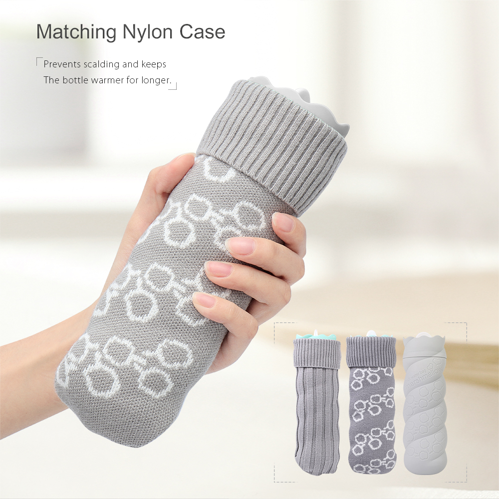 330ML-Silicone-Hot-Water-Bottle-Heating-Bag-Mini-Hand-Warmer-With-Knit-Cover-1400099-4