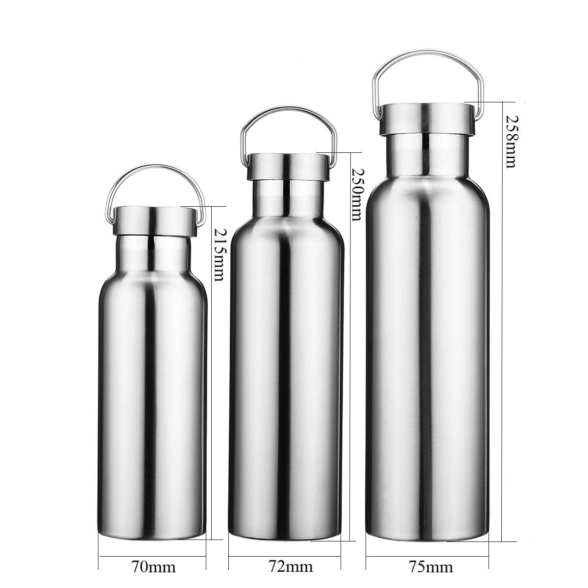 500ml-600ml-800ml-Water-Bottle-304-Stainless-Steel-Wide-Mouth-Vacuum-Cup-With-Outdoor-Carabiner-1245714-2