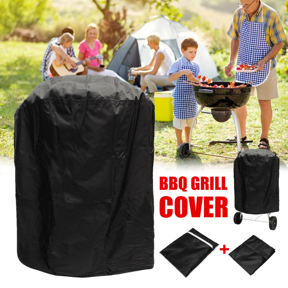 Outdoor-Waterproof-Round-Kettle-BBQ-Grill-Barbecue-Cover-Protector-UV-Resistant-1286049-1