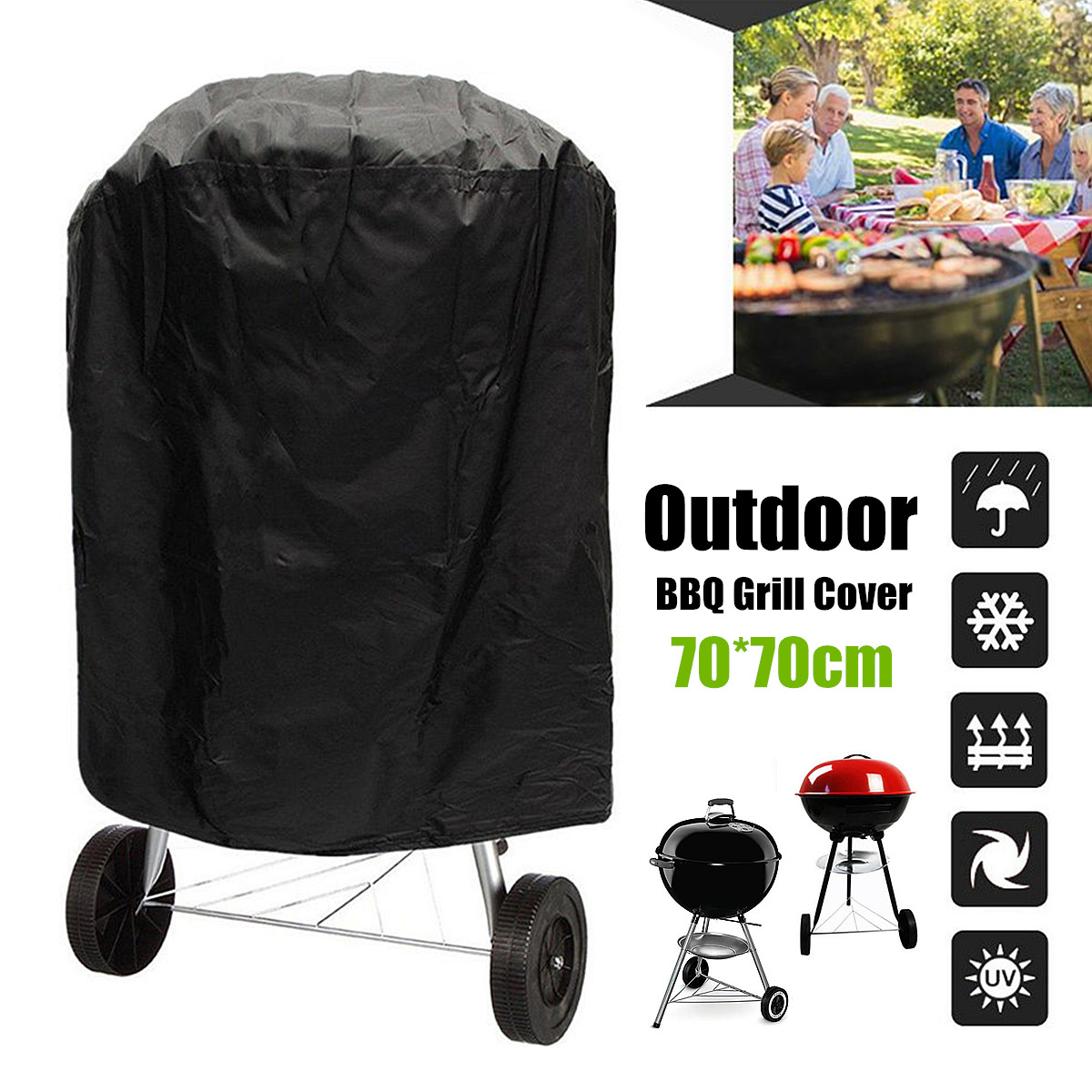Outdoor-Waterproof-Round-Kettle-BBQ-Grill-Barbecue-Cover-Protector-UV-Resistant-1286049-2