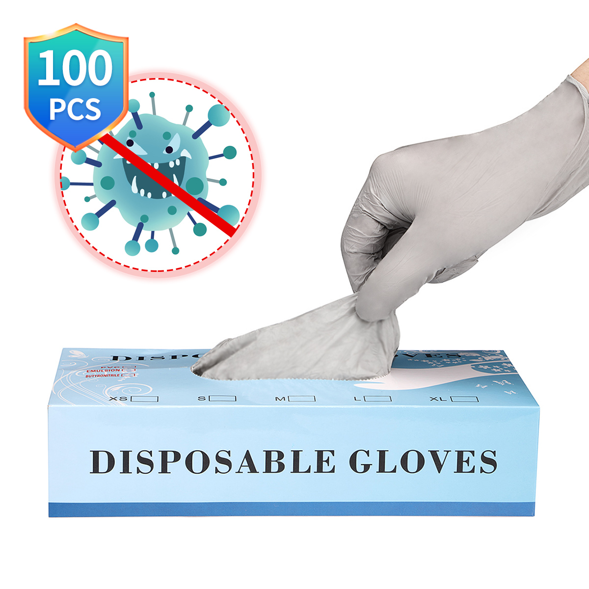 SML-100Pcs-Disposable-Gloves-Nitrile-Free-Sterile-Glove-for-Picnic-Food-Cleaning-1671436-1