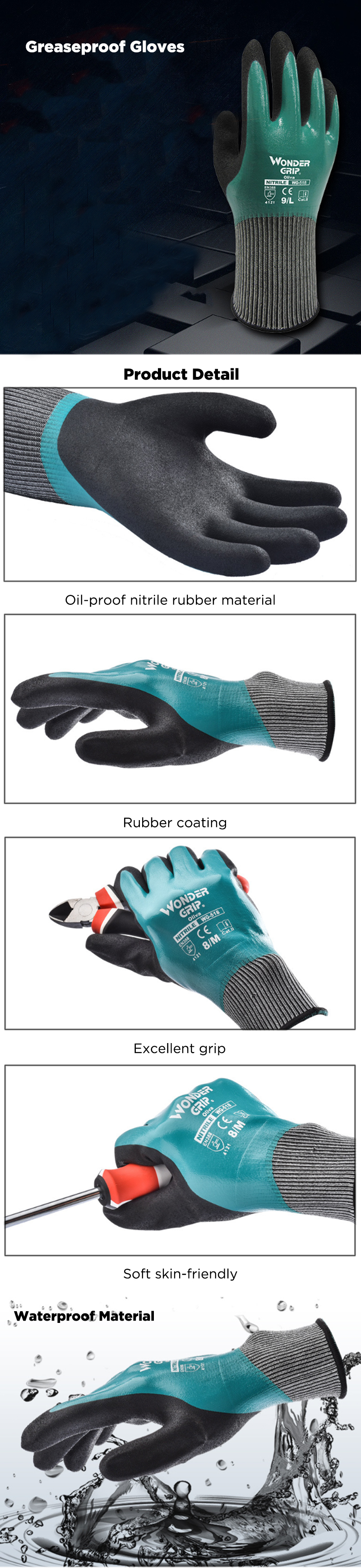 Wondergrip-1-Pair-Rubber-Gloves-Heat-Resistant-Barbecue-BBQ-Grill-Gloves-Oven-Baking-Cut-proof-Cooki-1654531-1