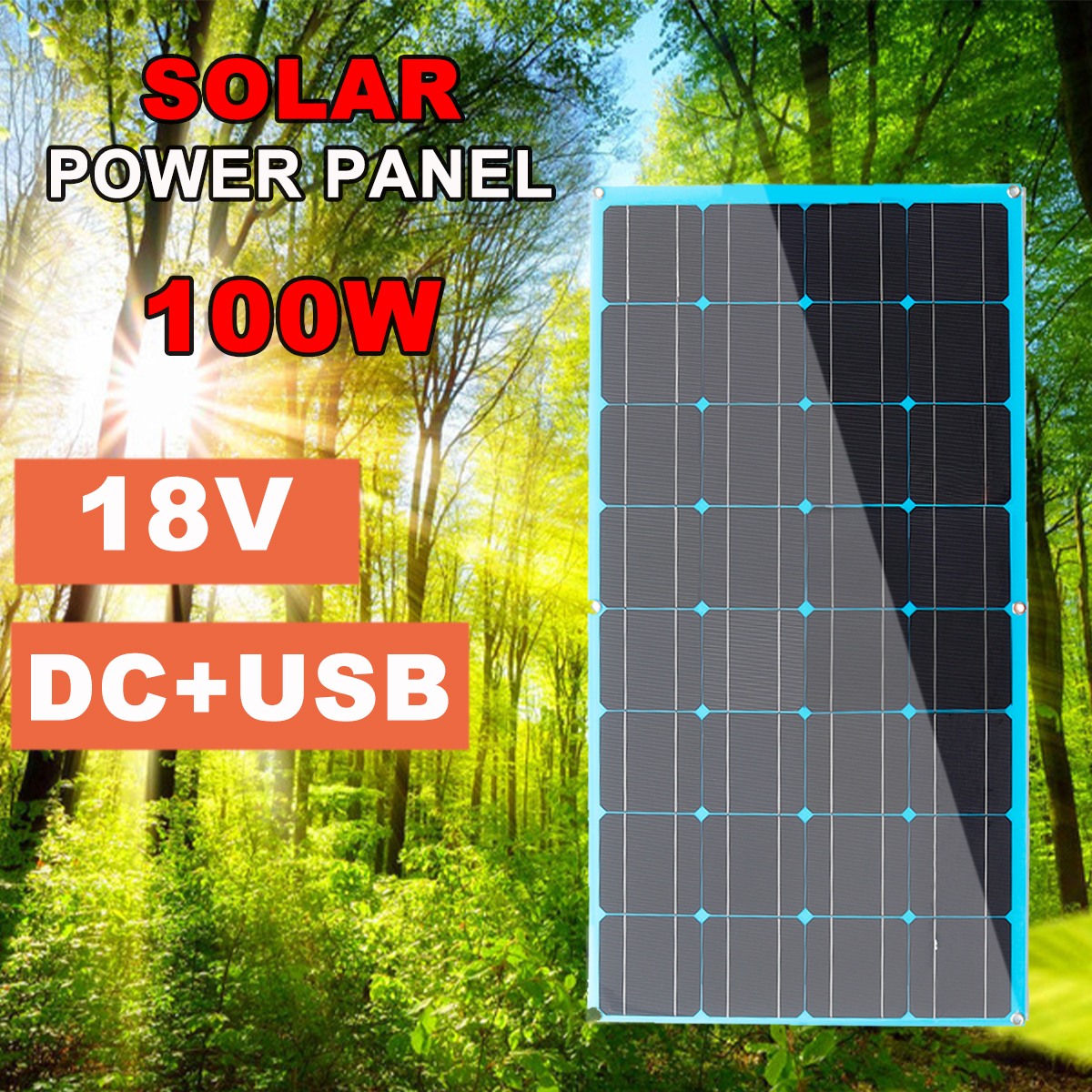 100W-18V-Polycrystalline-Solar-Panel-USBDC-Dual-Output-Battery-Charger-Portable-Camping-Travel-1856138-1