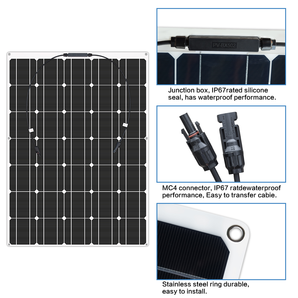 150W-Solar-Panel-Flexible-Portable-Battery-Charger-Monocrystalline-Solar-Cell-Outdoor-Camping-Travel-1836878-2