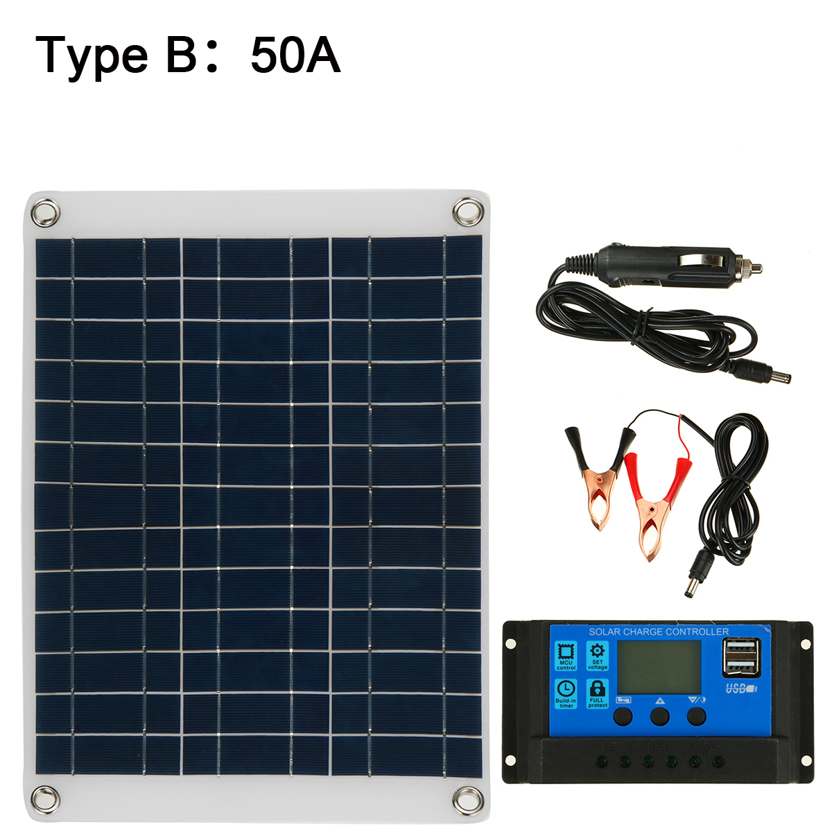 20W-12V5V-Polycrystalline-Solar-Panel-Kit-Battery-Charger-Portable-Solar-Panel-for-Car-Boat-Van-1910550-8