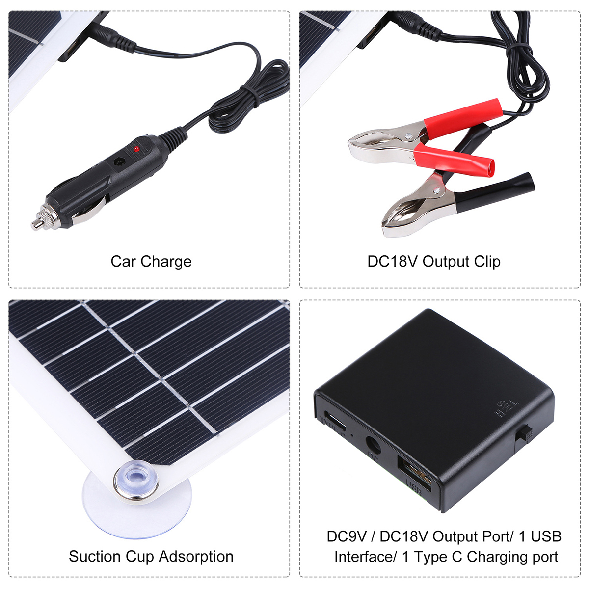 DC-200W-18V-Solar-Panel-Kit-Double-USB-Port-Controller-Power-Bank-Portable-Battery-Charger-for-Outdo-1812074-7