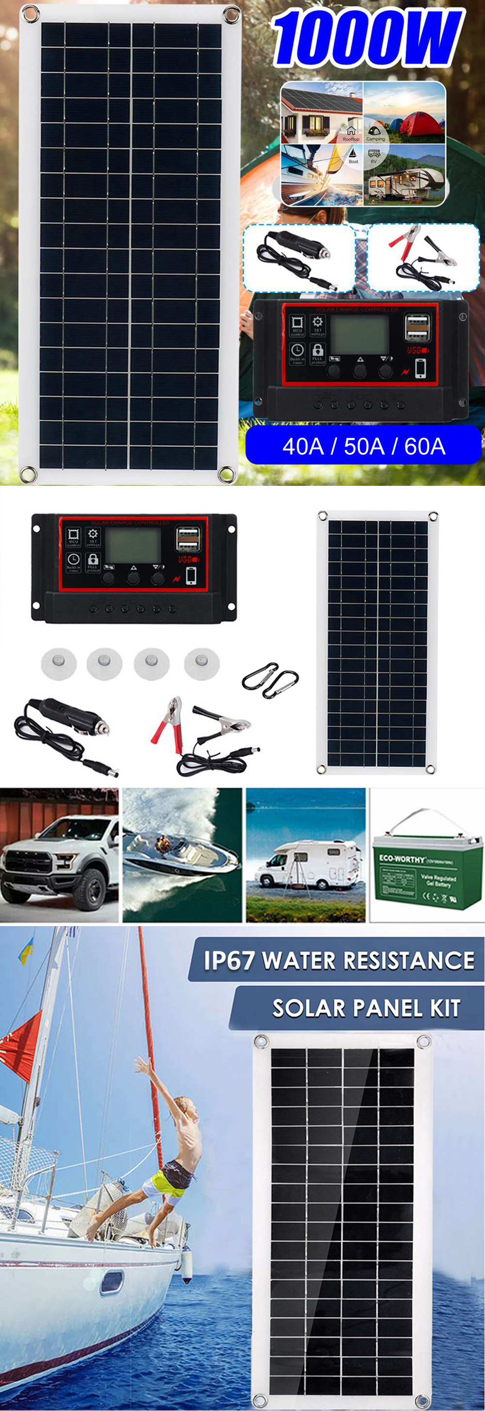 IPReereg-18V-Solar-Power-System-Waterproof-Emergency-USB-Charging-Solar-Panel-With-40A50A60A-Charger-1920019-1
