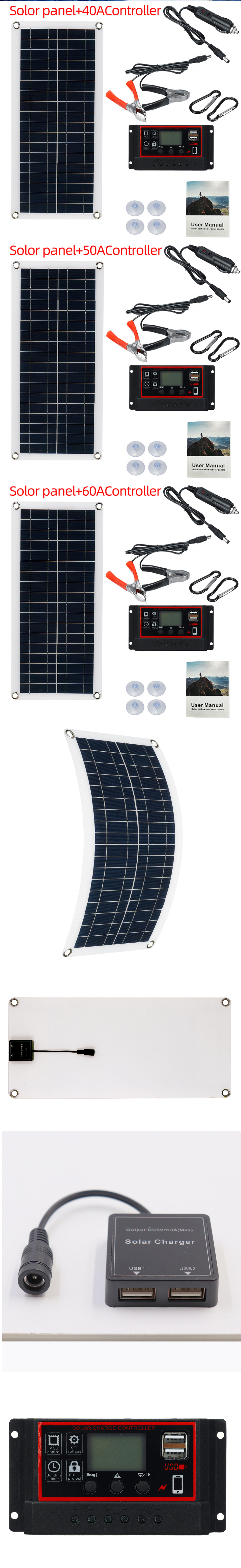IPReereg-18V-Solar-Power-System-Waterproof-Emergency-USB-Charging-Solar-Panel-With-40A50A60A-Charger-1920019-3