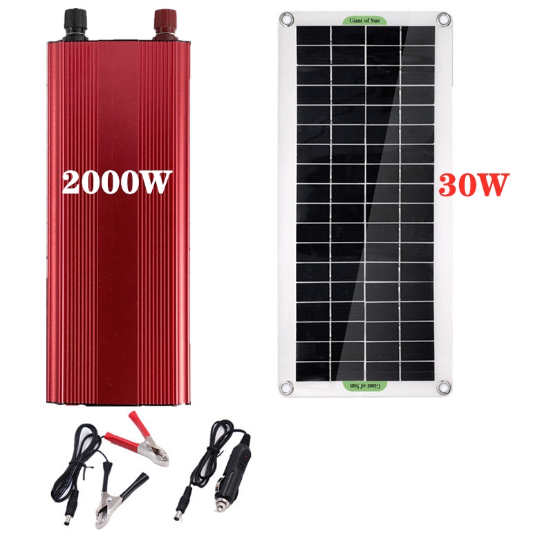 LEORY-18V-30W-Solar-Panel-12V-220V-Solar-Power-System-Battery-Charger-2000W-Inverter-USB-Kit-Complet-1841561-9