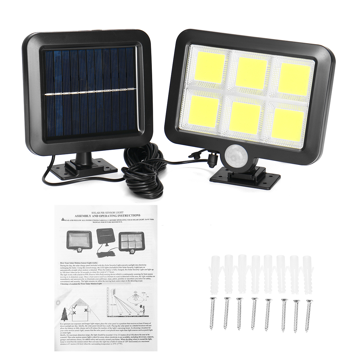 120-LED-COB-Camping-Light-Solar-Lamp-Waterproof-Sunlight-Wall-Lantern-Outdoor-Garden-Patio-1803199-8