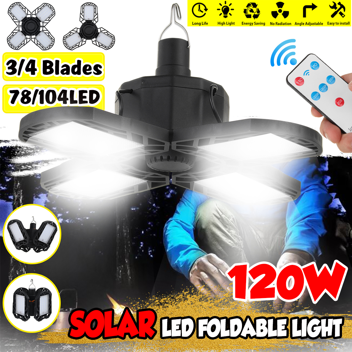 120W-Remote-Control-Solar-Camping-Light-5-Modes-USB-Charging-Waterproof-LED-Light-Outdoor-Foldable-E-1755004-2