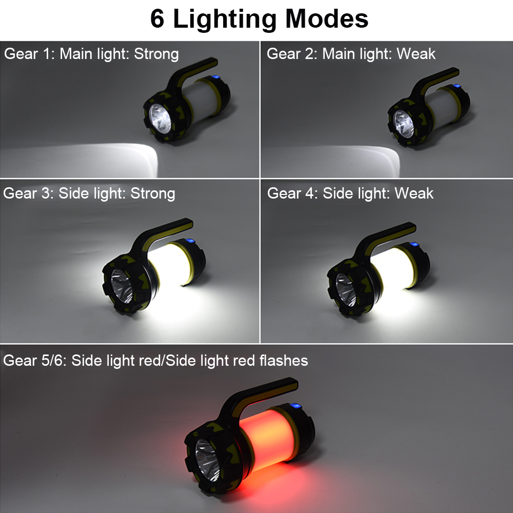 1500mAh-Flashlight-Strong-Searchlight-Rechargeable-Spotlight-Super-Bright-Handheld-Spotlight-LED-Tor-1883414-2
