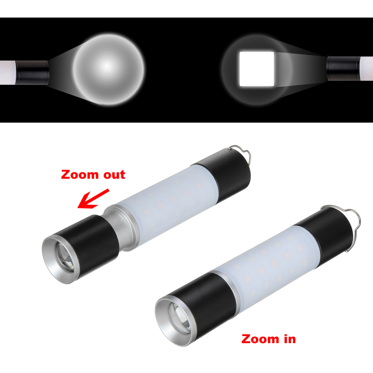 5PCS1PCS-Optional-USB-Rechargeable-Hanging-Flashlight-Zoomable-Aluminum-Alloy--ABS-LED-Outdoor-Campi-1935458-2