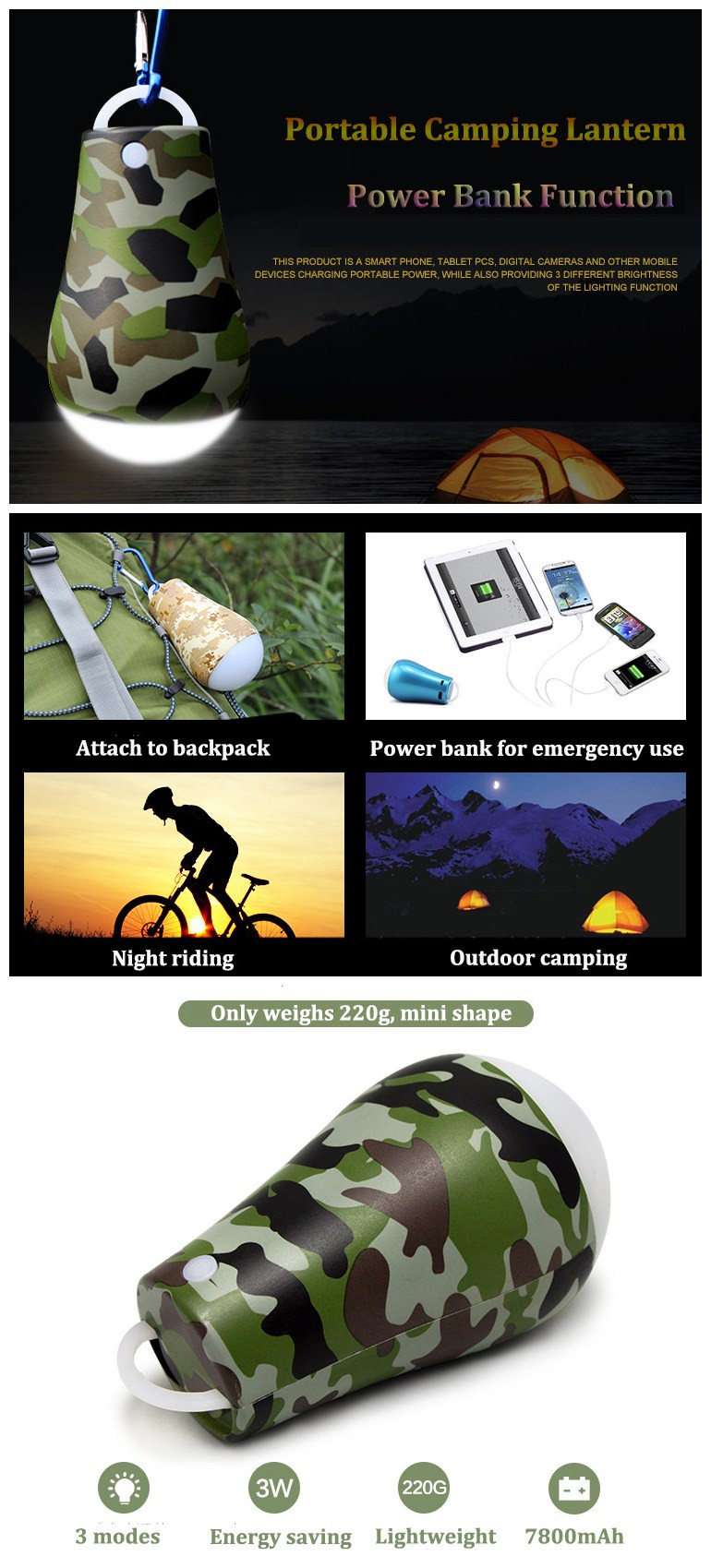 7800mAh-Power-Bank-Camping-Light-LED-Tent-Torch-Hand-Lamp-Portable-Mini-Lantern-1087679-1