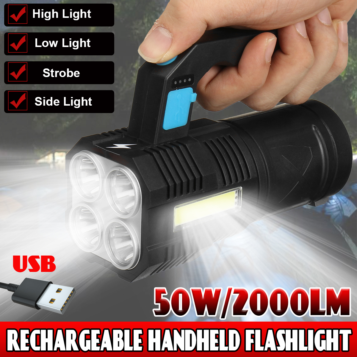 Outdoor-Portable-COB-LED-Camping-Work-Light-USB-Recharging-Flashlight-Emergency-Handheld-Flood-Lamp--1921260-1