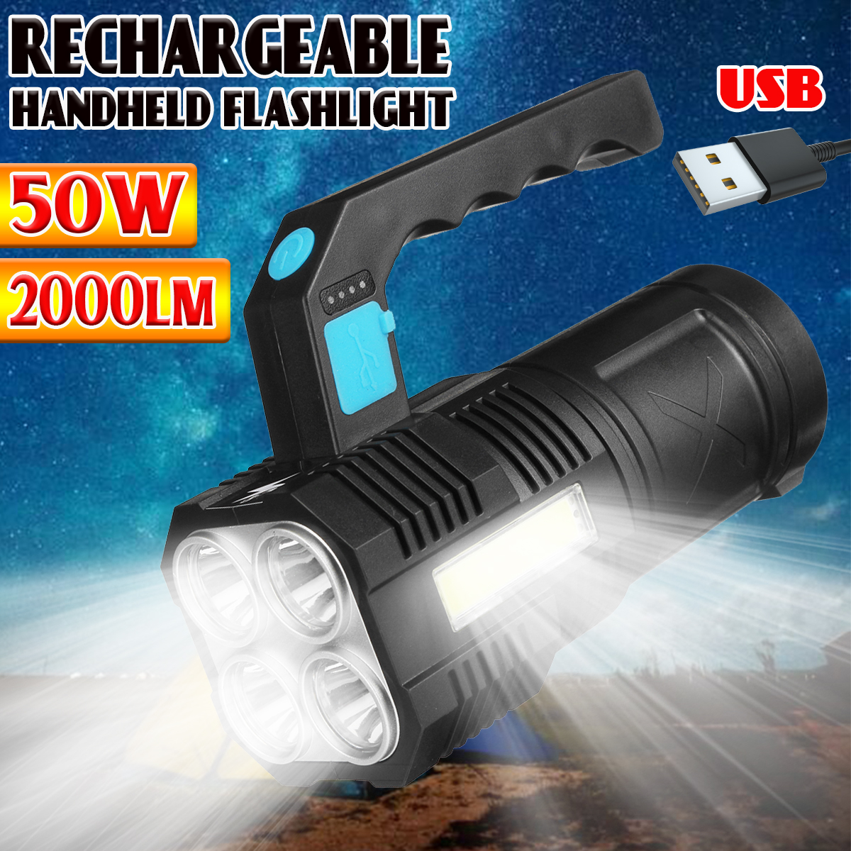 Outdoor-Portable-COB-LED-Camping-Work-Light-USB-Recharging-Flashlight-Emergency-Handheld-Flood-Lamp--1921260-2