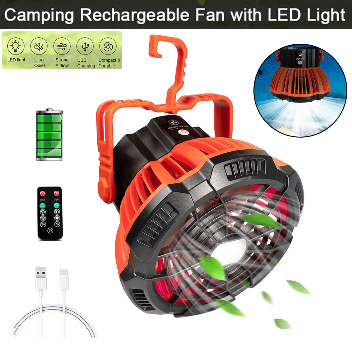 Portable-Tent-Fan-LED-Light-Lamp-with-Remote-USB-Rechargeable-Hanging-Camping-Lantern-1880765-1