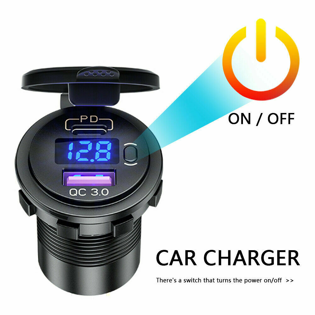 Bakeey-12V-Motorcycle-LED-Display-Dual-Output-USB--Type-C-PD30-QC30-with-Touch-Switch-Car-Charger-fo-1874911-6