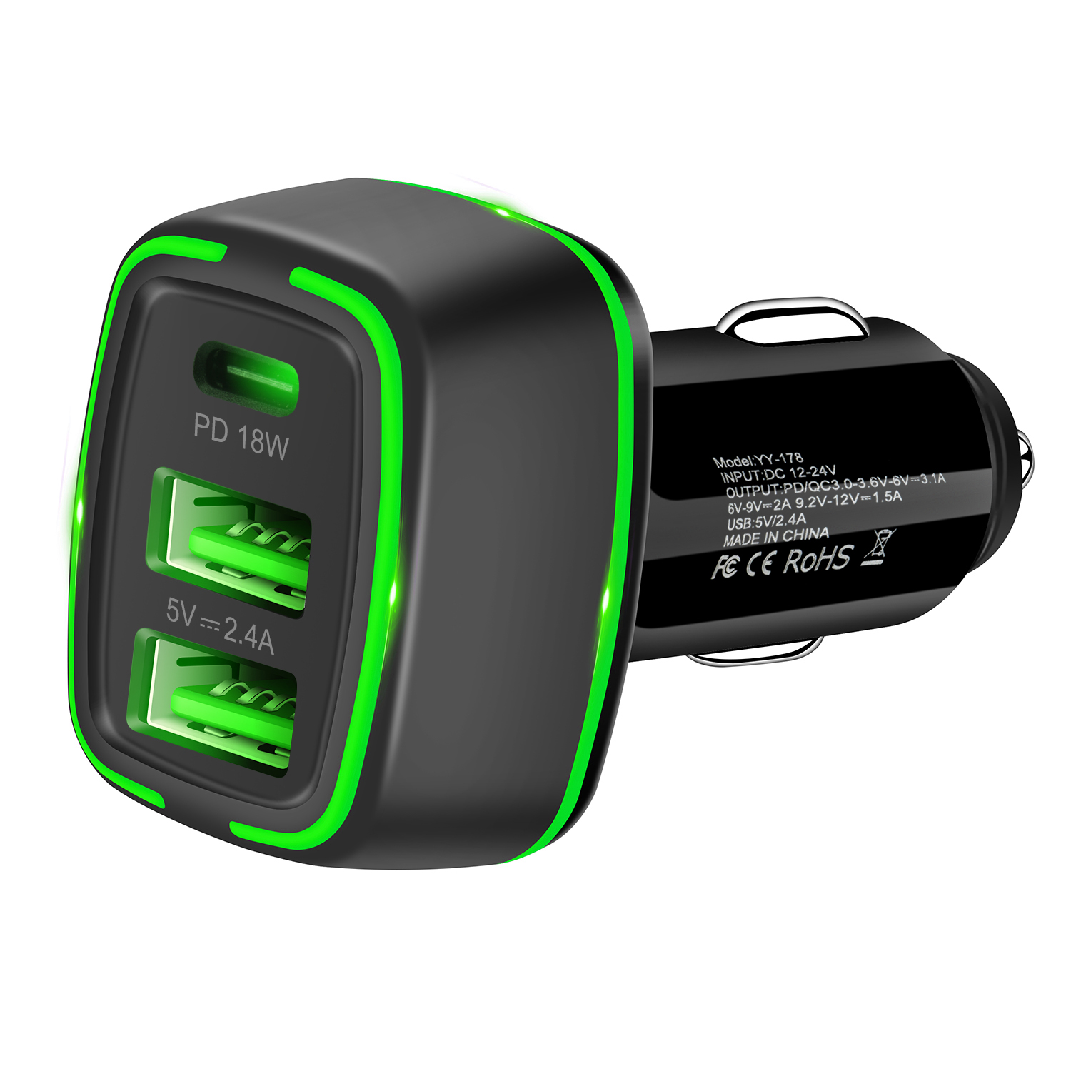 Bakeey-18W-3-Port-USB-PD-Car-Charger-Adapter-USB-C-PD-QC30-Fast-Charging-For-iPhone-13-13-Mini-13-Pr-1930614-3