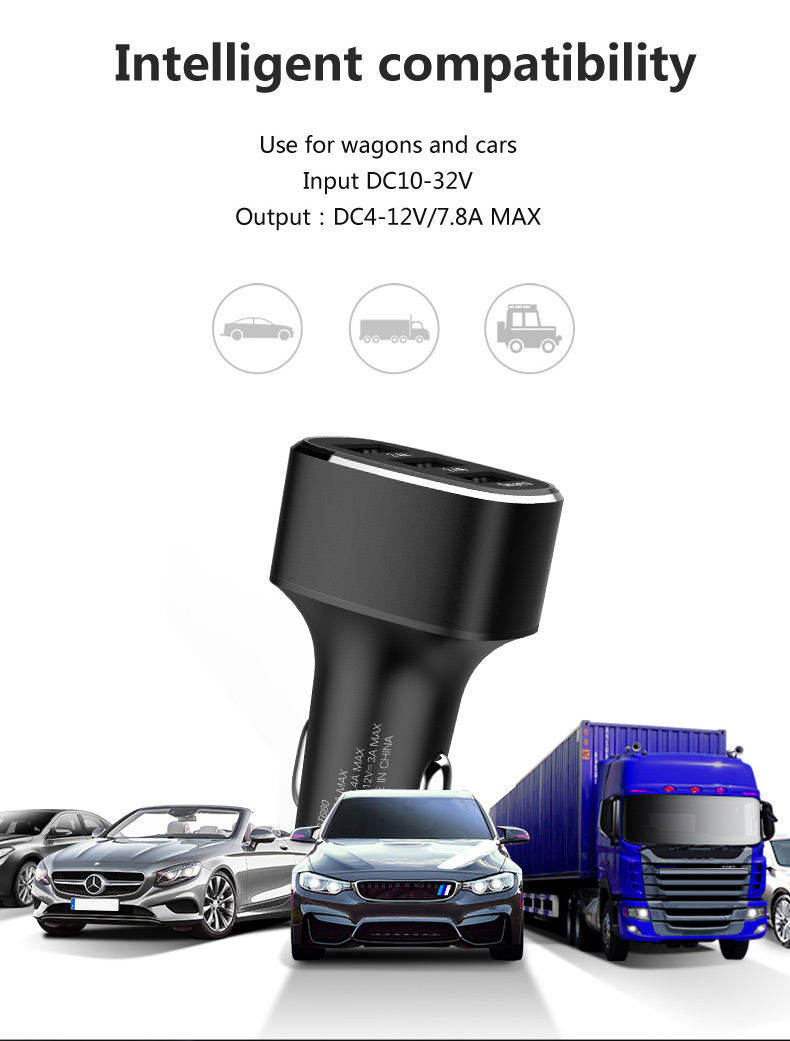 Bakeey-3-Ports-USB-Car-Charger-Compatible-with-Huawei-40W225W-Super-Fast-ChargingOPPO-65W-SuperVOOC--1928683-8