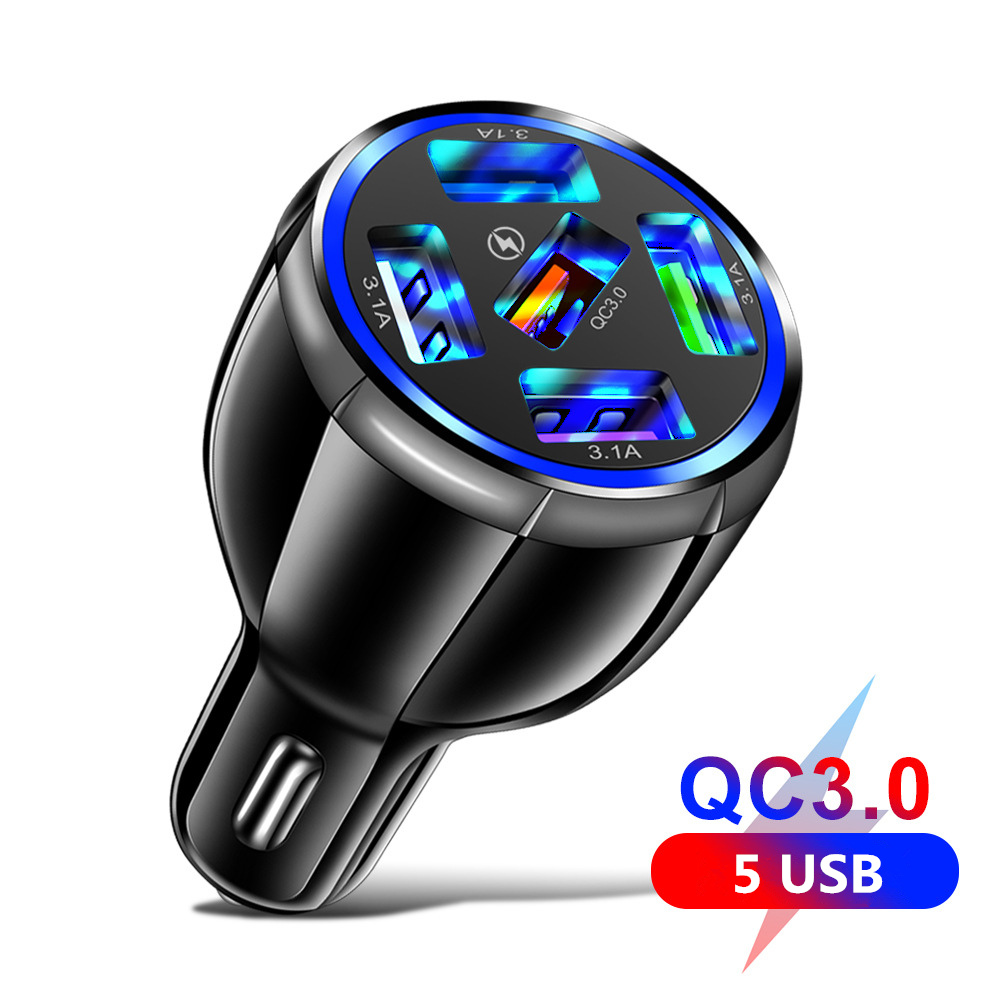 Bakeey-5-USB-QC30-Fast-Charging-Mini-Car-Charger-for-Samsung-Galaxy-Note-S21-ultra-Huawei-Mate40-One-1859864-3