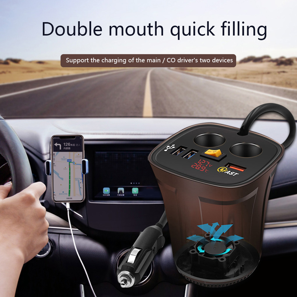 Bakeey-60W-3-In-1-Fast-Charging-USB-Car-Charger-For-iPhone-XS-11Pro-Huawei-P30-Pro-Mate-30-Pro-Xiaom-1654302-2