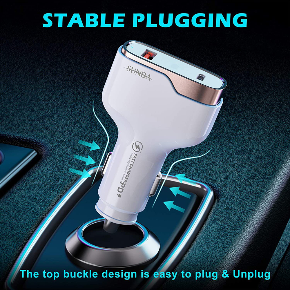 Bakeey-83W-2-Port-USB-Car-Charger-USB-C-PD-65WQC30-18W-Support-AFC-Fast-Charging-For-iPhone-13-13-Mi-1930610-4
