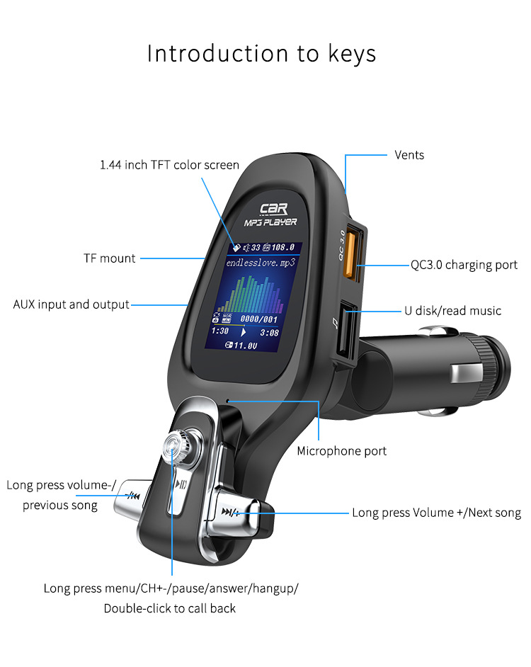 Bakeey-BT28-Car-Charger-LED-Digital-Display-Wireless-Radio-Adapter-HiFi-Music-Play-Car-Kit-With-Mic--1941471-13