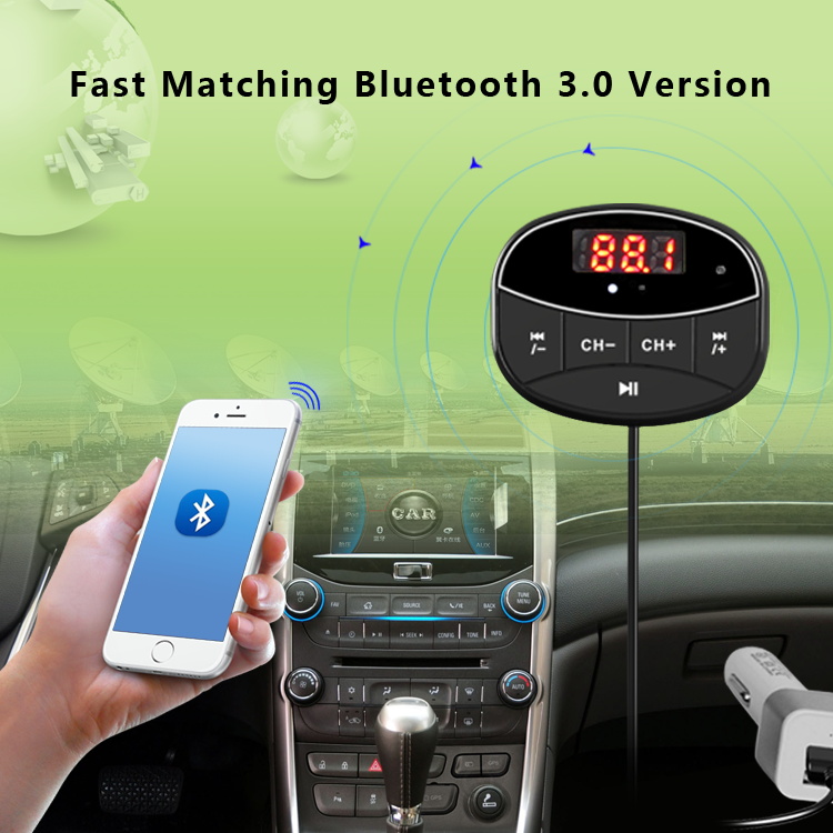 Bakeey-Car-Kit-Hands-Free-TF-Card-Extend-FM-Music-Blutooth-Receiver-Trasmitter-Car-Charger-For-Phone-1284969-2