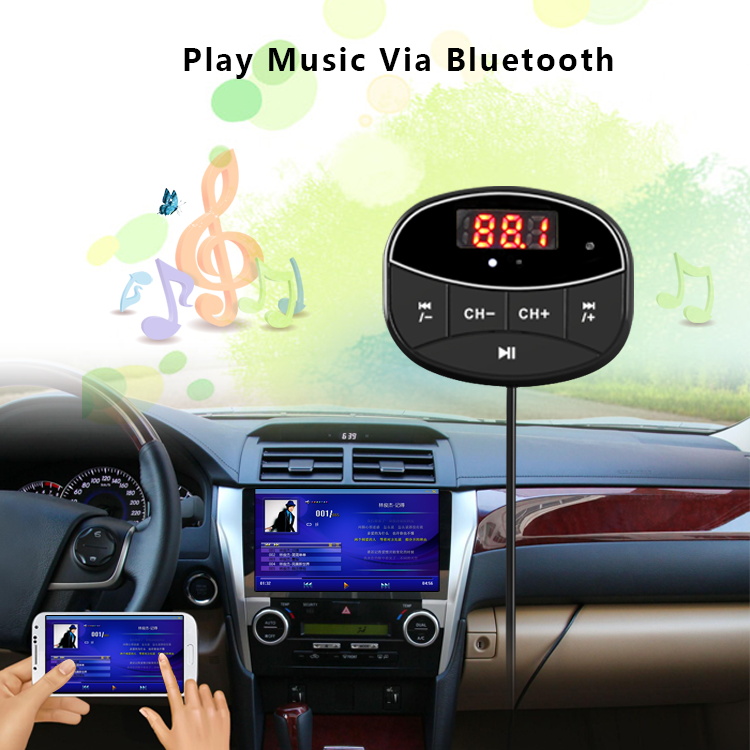 Bakeey-Car-Kit-Hands-Free-TF-Card-Extend-FM-Music-Blutooth-Receiver-Trasmitter-Car-Charger-For-Phone-1284969-5