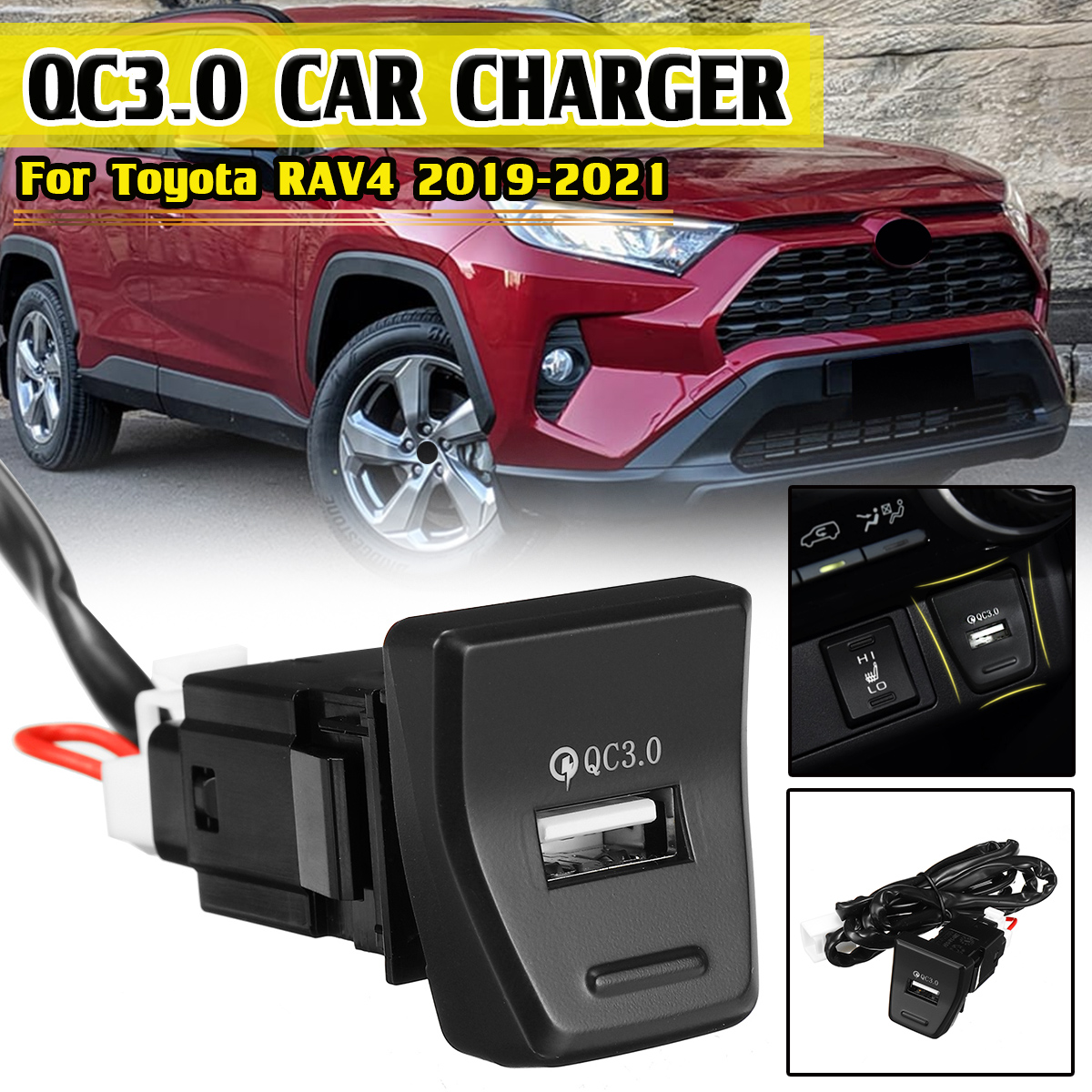 Bakeey-Central-Control-Position-QC30-Car-Charger-For-Toyota-RAV4-2019-2020-2021-Bouton-Backlight-5th-1885890-1