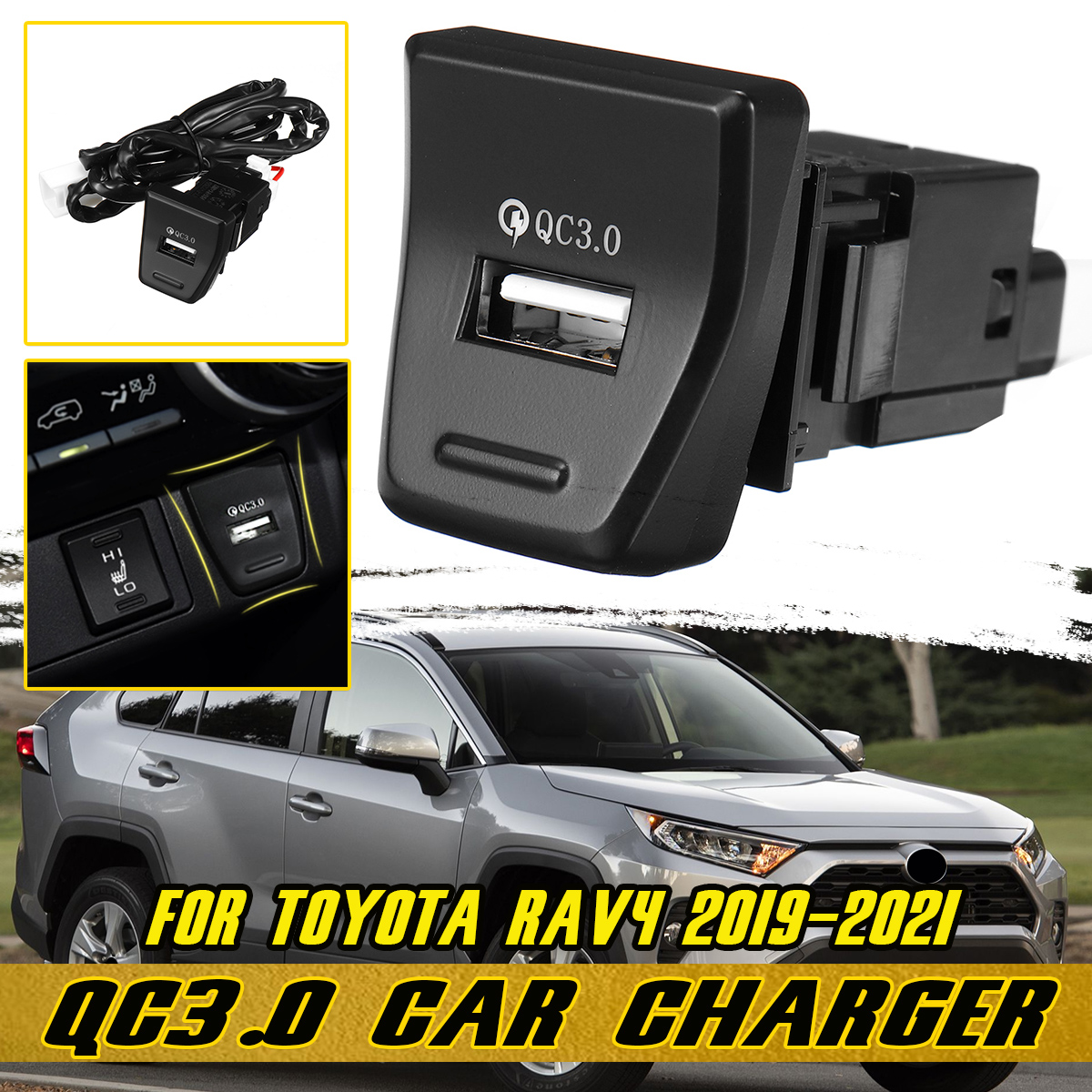 Bakeey-Central-Control-Position-QC30-Car-Charger-For-Toyota-RAV4-2019-2020-2021-Bouton-Backlight-5th-1885890-2