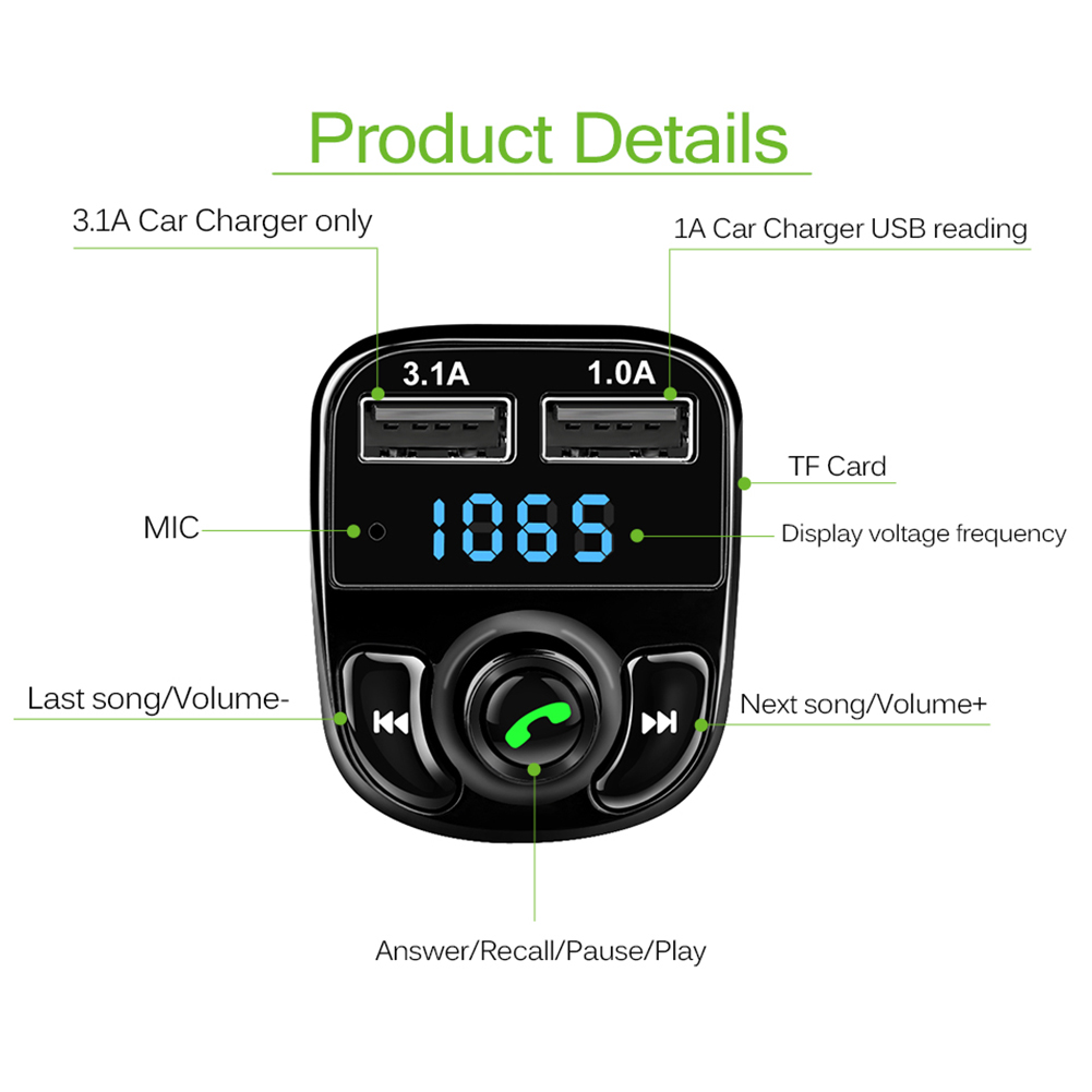Bakeey-Dual-31A-Ports-bluetooth-USB-FM-Player-AUX-Transmitter-Hands-Free-Car-Charger-Radio-Receiver--1848462-12