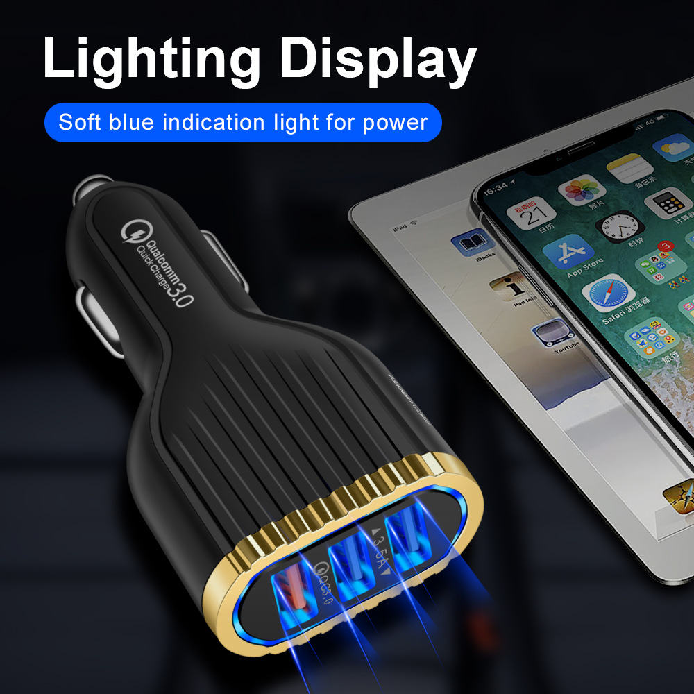 Bakeey-QC30-35A-Blue-Indication-Light-Fast-Charging-Car-Charger-For-iPhone-8Plus-XS-11Pro-Huawei-P30-1594255-5