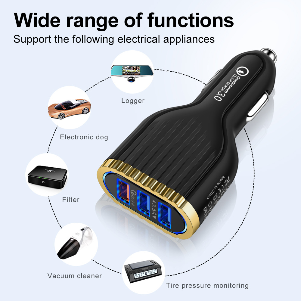 Bakeey-QC30-35A-Blue-Indication-Light-Fast-Charging-Car-Charger-For-iPhone-8Plus-XS-11Pro-Huawei-P30-1594255-6