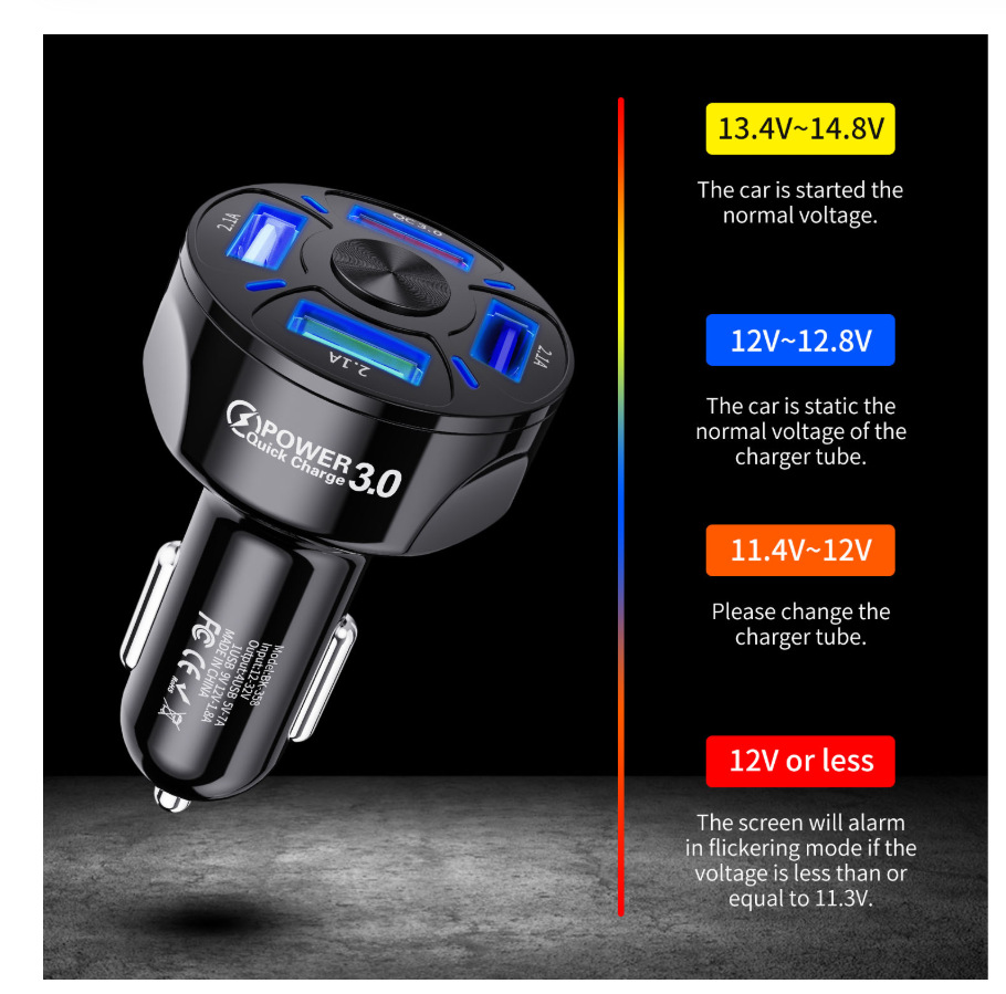 Bakeey-QC30-4-USB-31A-Car-Charger-Fast-Charging-For-iPhone-12-Pro-Max-Mini-OnePlus-8Pro-8T-1790597-5