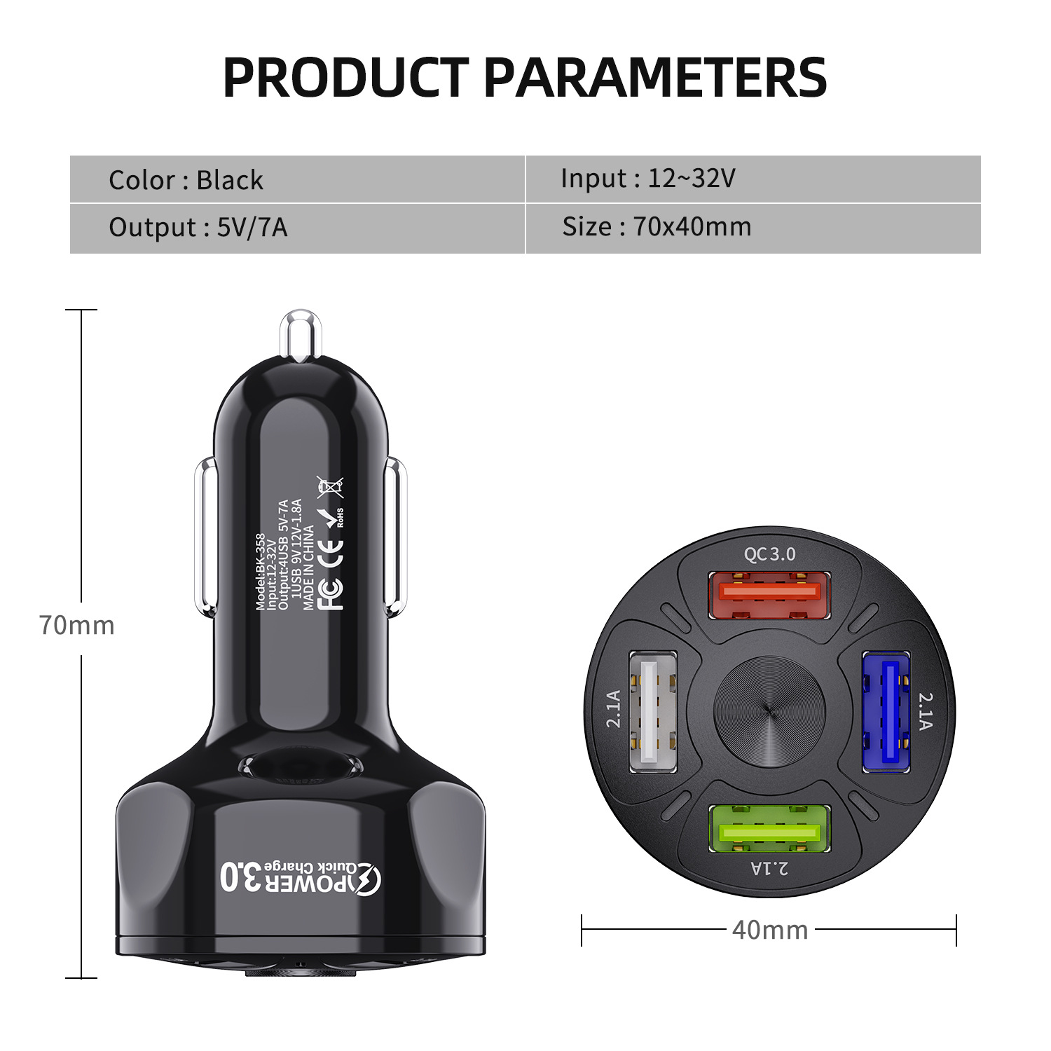 Bakeey-QC30-4-USB-31A-Car-Charger-Fast-Charging-For-iPhone-12-Pro-Max-Mini-OnePlus-8Pro-8T-1790597-9