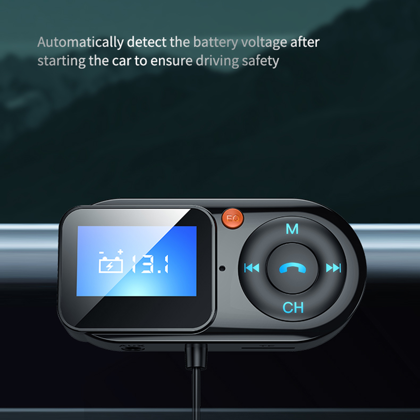 Bakeey-T1-Car-FM-Transmitter-bluetooth-MP3-Player-Handsfree-USB-Charger-Support-TF-Card-Music-Player-1872998-3