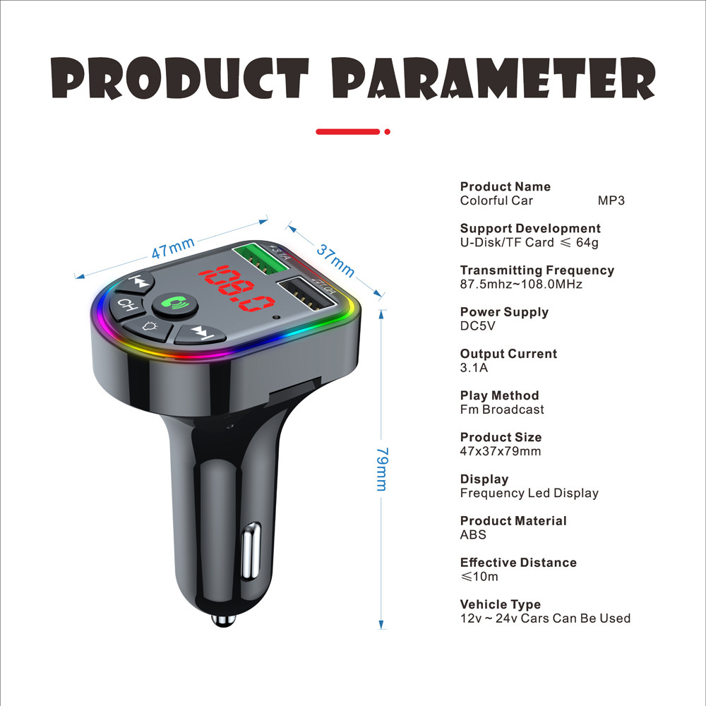 Bakeey-bluetooth-V50-FM-Transmitter-Dual-USB-Car-Charger-7-Colors-RGB-Backlit-Light-LED-Digital-Disp-1903985-1