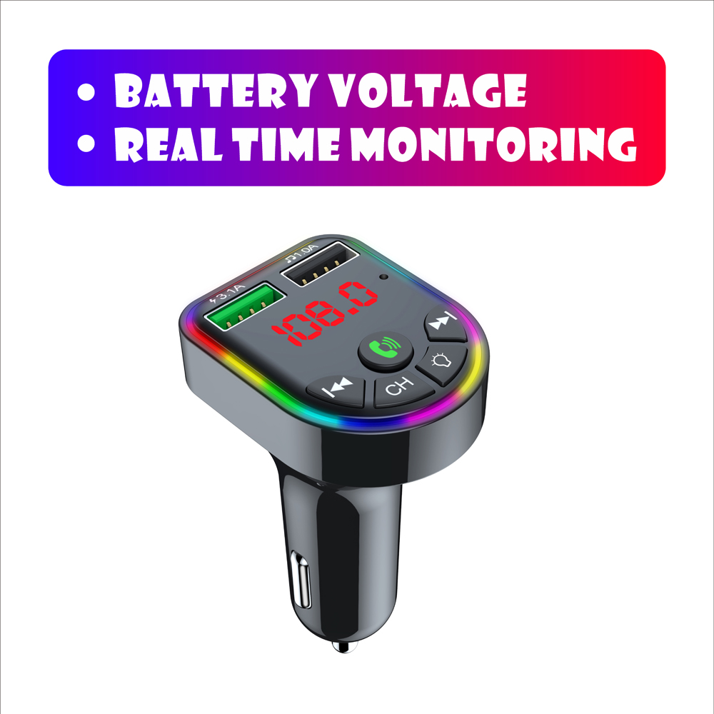 Bakeey-bluetooth-V50-FM-Transmitter-Dual-USB-Car-Charger-7-Colors-RGB-Backlit-Light-LED-Digital-Disp-1903985-2